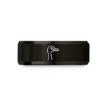 unique presents for him – black tungsten ostrich wedding band