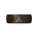 personalized presents for him – gunmetal & black tungsten volcanoes crater wedding band
