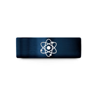 engraved ring for her – blue tungsten electron cloud wedding band