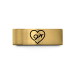 unique couple ring ideas – gold tungsten flight path heart wedding band