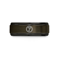 wedding band present ideas – gunmetal & black tungsten racing roundel wedding band