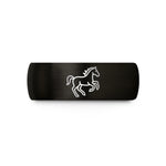 unique keepsakes for him – black tungsten bucking horse wedding band