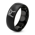 Personalized Gifts for Dad – black tungsten capo ring