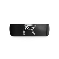 custom men’s tungsten rings – black tungsten capo wedding band