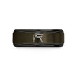 custom men’s tungsten rings – gunmetal & black tungsten capo wedding band