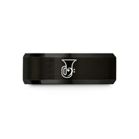 unique presents for dad – black tungsten tuba clef wedding band