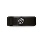 special presents for her – black tungsten globe dove wedding band