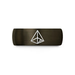 custom jewelry for her – gunmetal & black tungsten tetrahedron wedding band