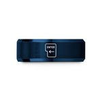engraved bands for him – blue tungsten enter key wedding band