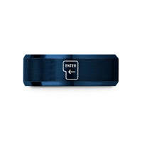 engraved bands for him – blue tungsten enter key wedding band