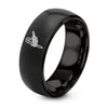 Hitch Stake – Tungsten Wedding Band, 8 mm, Black Comfort-Fit Unisex