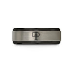 unique presents for guys – black & silver tungsten signpost tree wedding band