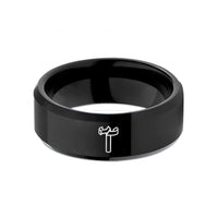 tungsten bands for him – black tungsten forstner bit wedding band