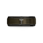 tungsten bands for him – gunmetal & black tungsten forstner bit wedding band
