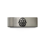 special rings for women – blue & silver tungsten basket eggs wedding band