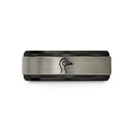 unique presents for her – black & grey tungsten emu wedding band