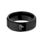 unique presents for her – black tungsten emu wedding band