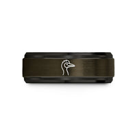 special presents for mom – gunmetal & black tungsten emu wedding band