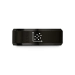 unique presents for mother – black tungsten scatter plot wedding band