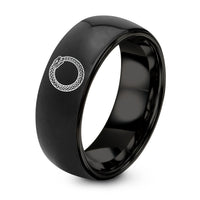 Personalized Gifts for Moms – black tungsten ouroboros ring
