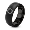 Ouroboros – Tungsten Wedding Band, 8 mm, Black Comfort-Fit Unisex