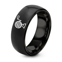 Personalized Gifts for Moms – black tungsten yarn winder ring