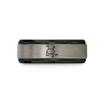 unique presents for couples – black & grey tungsten glucose molecule wedding band