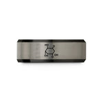 special presents for wife – black & gray tungsten glucose molecule wedding band