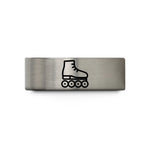 unique presents for her – blue & grey tungsten roller skates wedding band