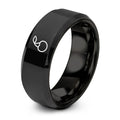 Cherry – Tungsten Wedding Band, 8 mm, Black Comfort-Fit Unisex