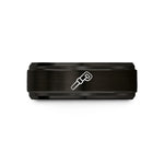custom jewelry for her – black tungsten reciprocating blade wedding band
