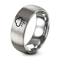 Personalized Gifts for Women – grey tungsten rain cloud ring