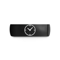 unique presents for her – black tungsten wall clock wedding band