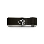 matching bands for duo – black & gray tungsten vr headset wedding band