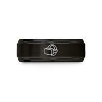 custom rings for partners – black tungsten vr headset wedding band