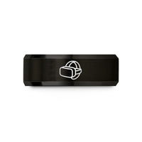 engraved rings for couples – black tungsten vr headset wedding band