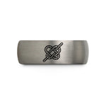 engraved tungsten rings him – black & blue & silver tungsten carrick bend wedding band
