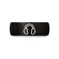 custom tungsten rings him – black tungsten ear protection wedding band