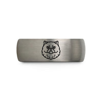 custom bands for couples – black & gray tungsten persian wedding band