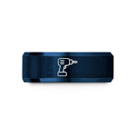 wedding bands for couples – blue tungsten power drill wedding band