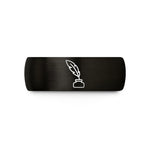unique rings for her – black & gold tungsten quill ink wedding band