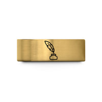 tungsten wedding rings men – gold tungsten quill ink wedding band