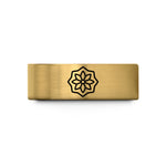 engraved rings for women – gold tungsten flower cookie cutter wedding band