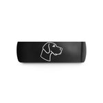 custom rings for couples – black tungsten great dane wedding band