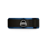 custom men's tungsten ring – black & blue tungsten beanie hat wedding band