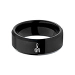 tungsten rings for him – black tungsten cultivator wedding band
