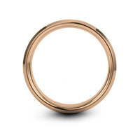 custom rings for men – grill king engraving on rose gold & blue tungsten wedding band