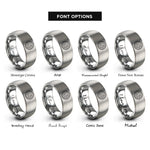 font options for inside engraving on gray petri dish culture rings