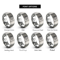 font options for inside engraving on gray petri dish culture rings