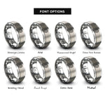 font options for inside engraving on gray petri dish culture rings